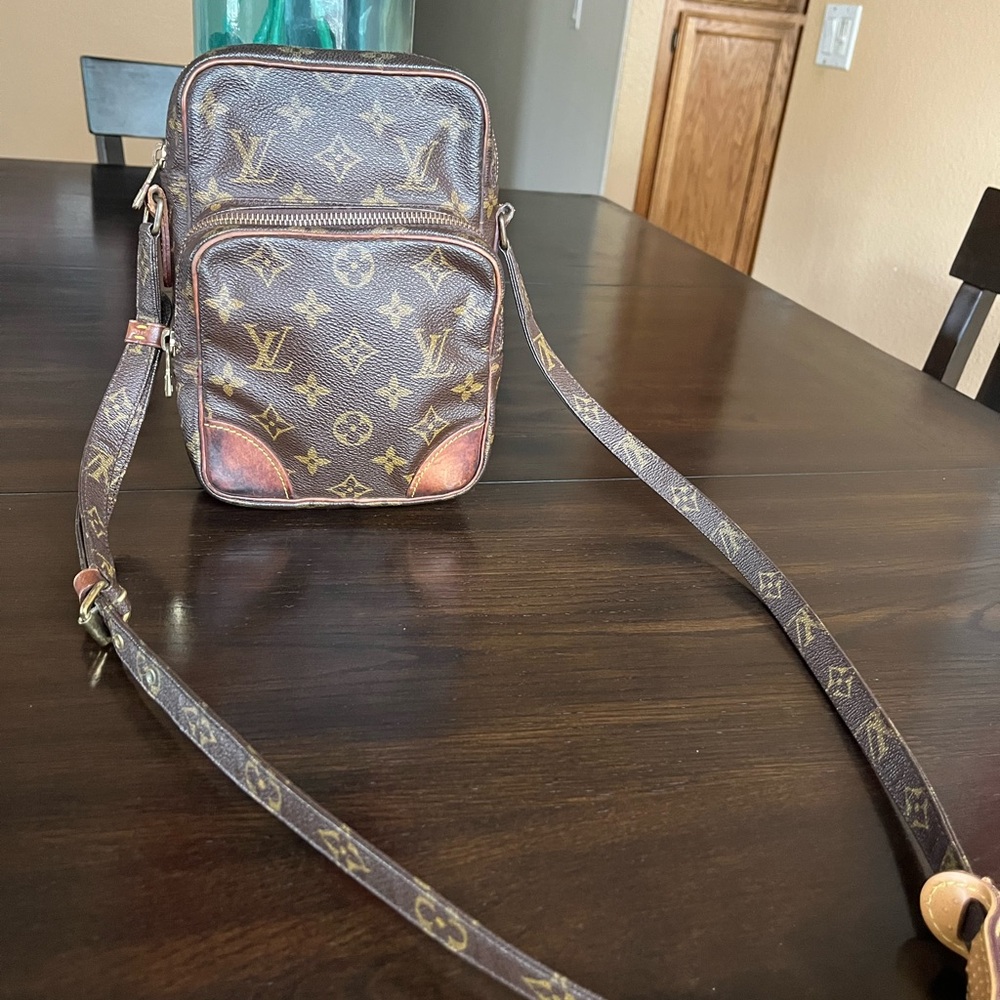 Louis Vuitton Brown Messenger Bag with Signature Monogram